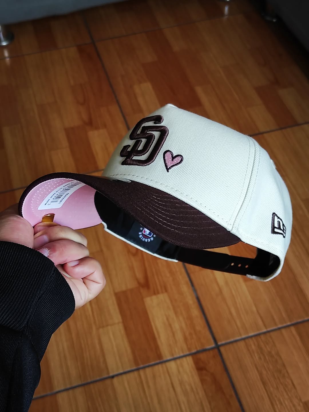 San Diego Padres "Pink Satin Hearts Walnut" 9FORTY A-Frame Snapback