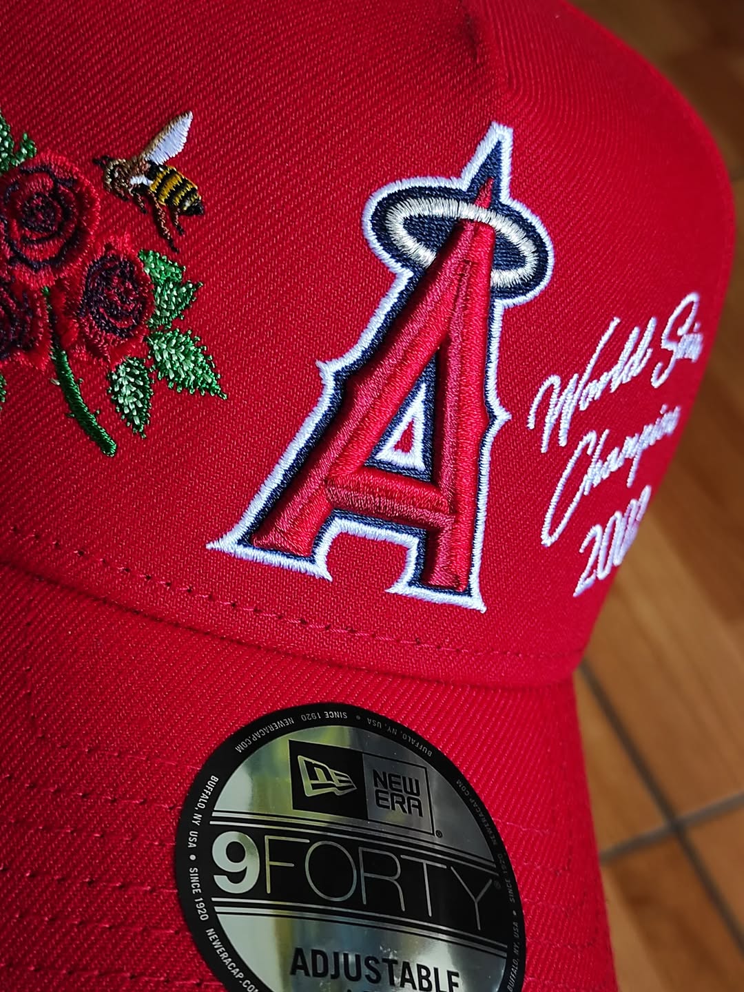 Gorra New Era ANAHEIM ANGELS roja 9FORTY A-FRAME Snapback
