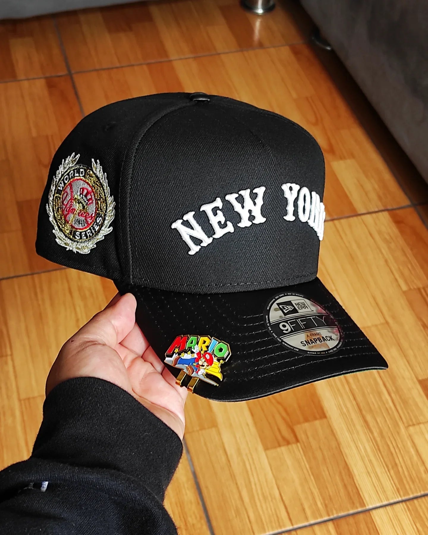New Era New York Yankees Serie Mundial 1949 Visera Negra Satén Edición A Frame 9Fifty Snapback