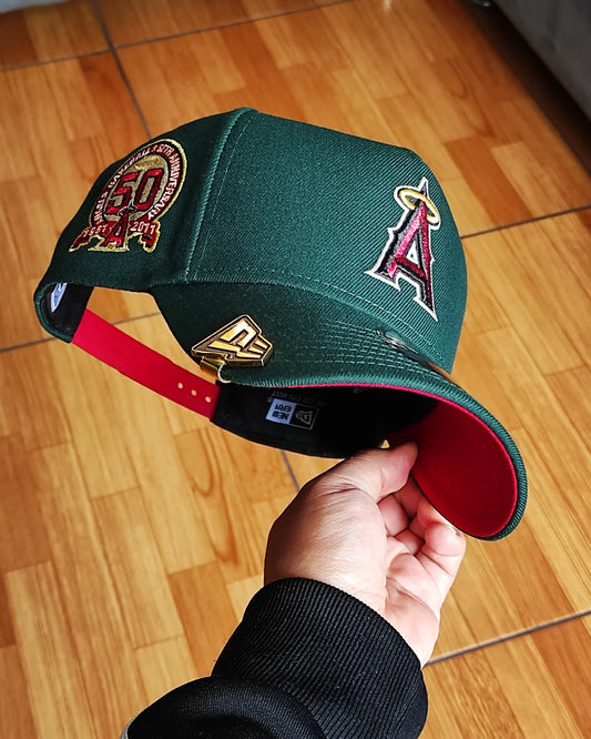 New Era Anaheim Angels 50 aniversario verde oscuro 9FORTY A-FRAME SNAPBACK