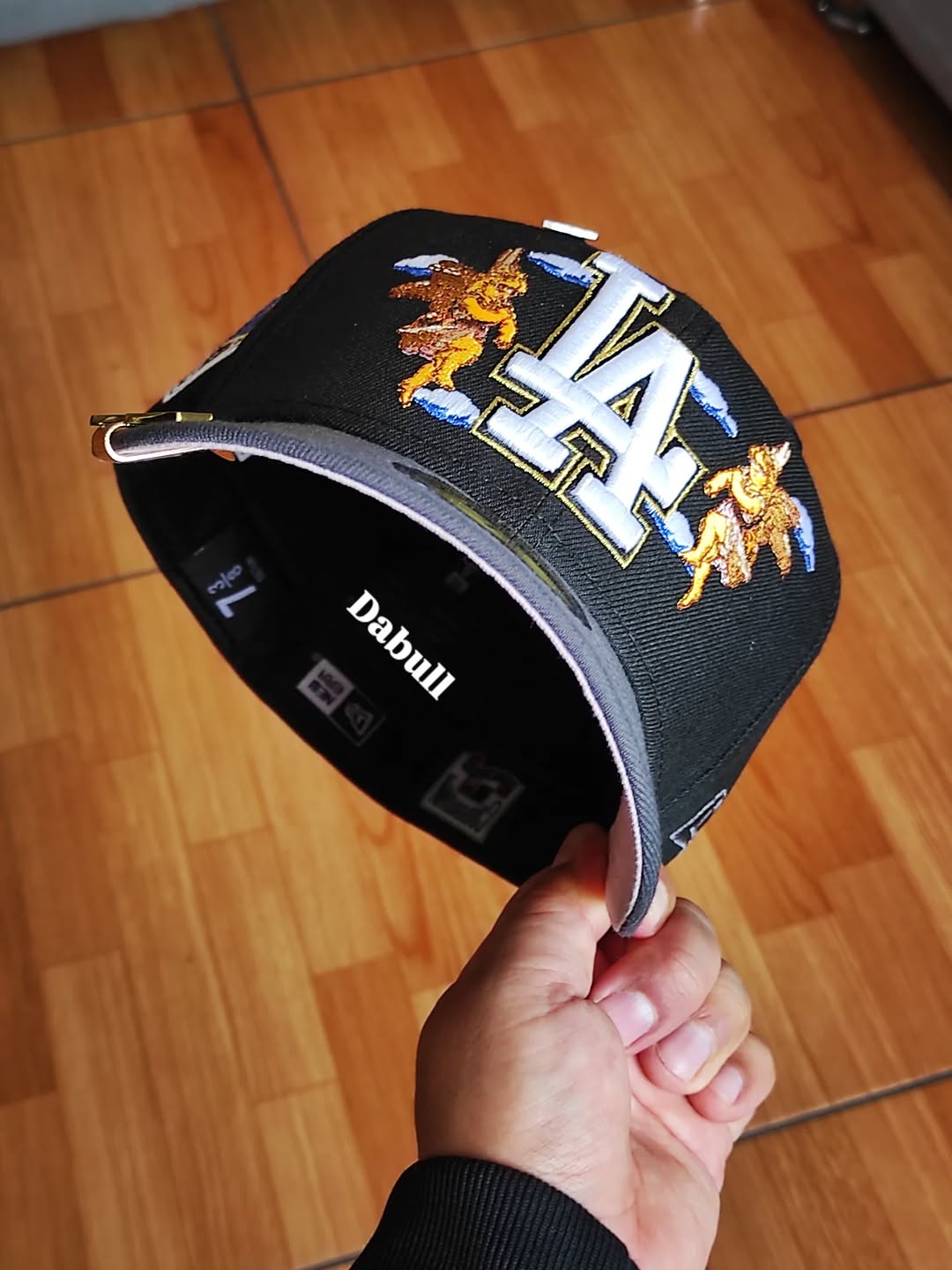 GORRA NEW ERA 59FIFTY LOS ANGELES DODGERS MLB NEGRA GRAFITO DOS TONOS UV ROSA