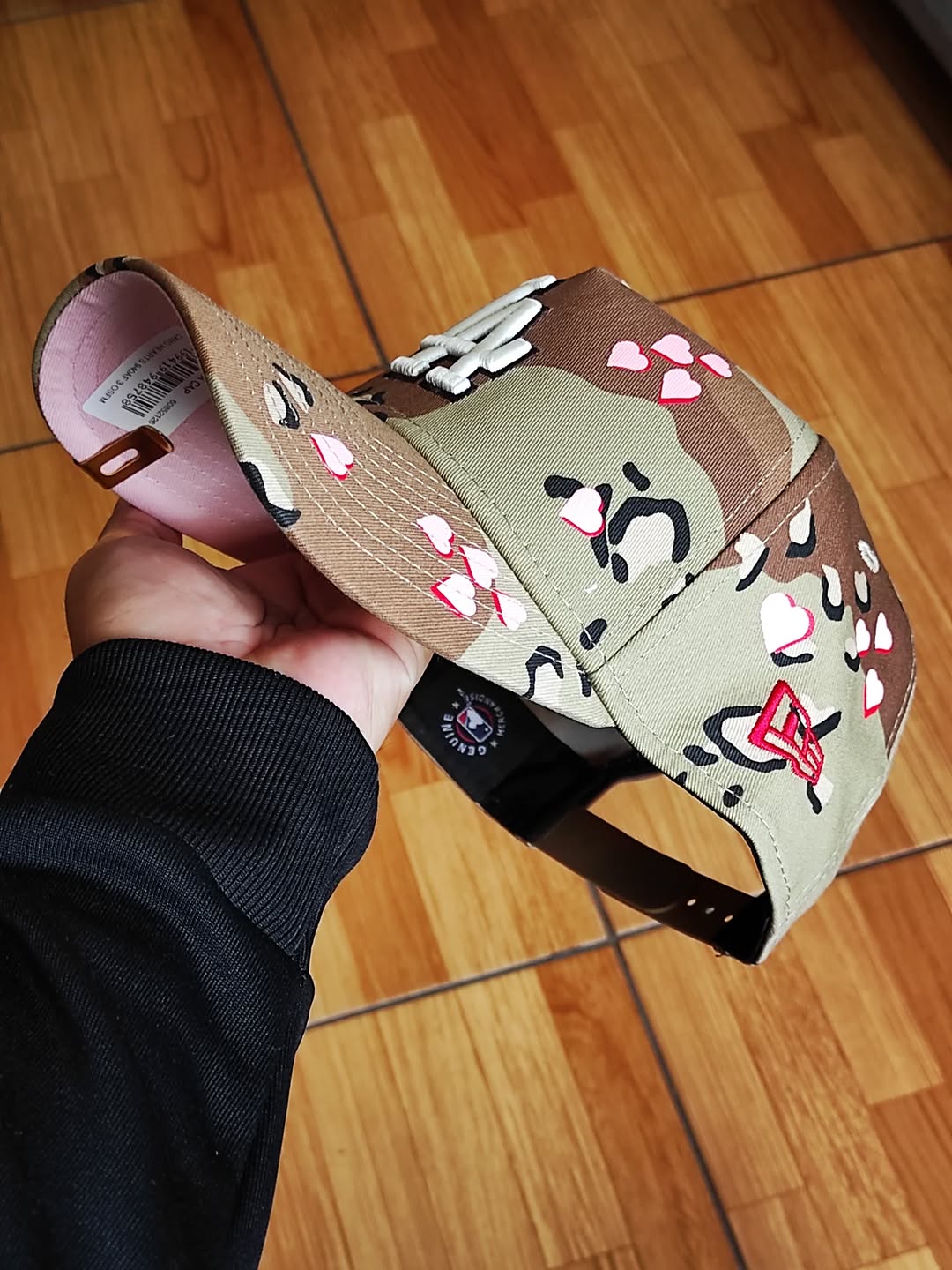 Gorra New Era Los Angeles Dodgers de camuflaje con corazón 9FORTY A-Frame Snapback