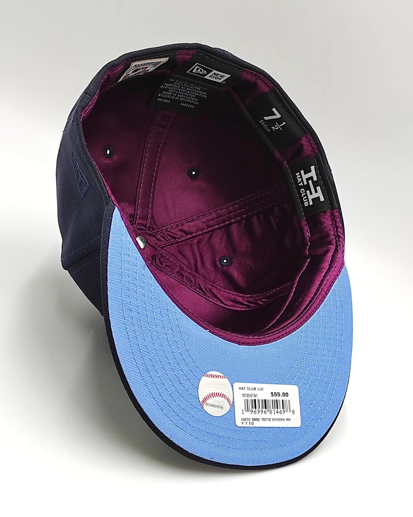 Gorra New Era 59fifty seda icys Medias Blancas de Chicago parche Serie Mundial 2005 - azul marino