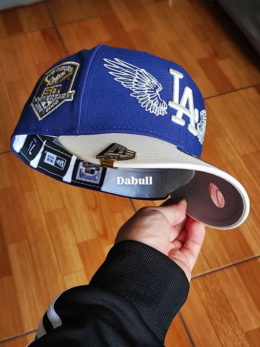 Gorra LA Dodgers MLB Team Wings 59FIFTY Ajustada Azul Marino