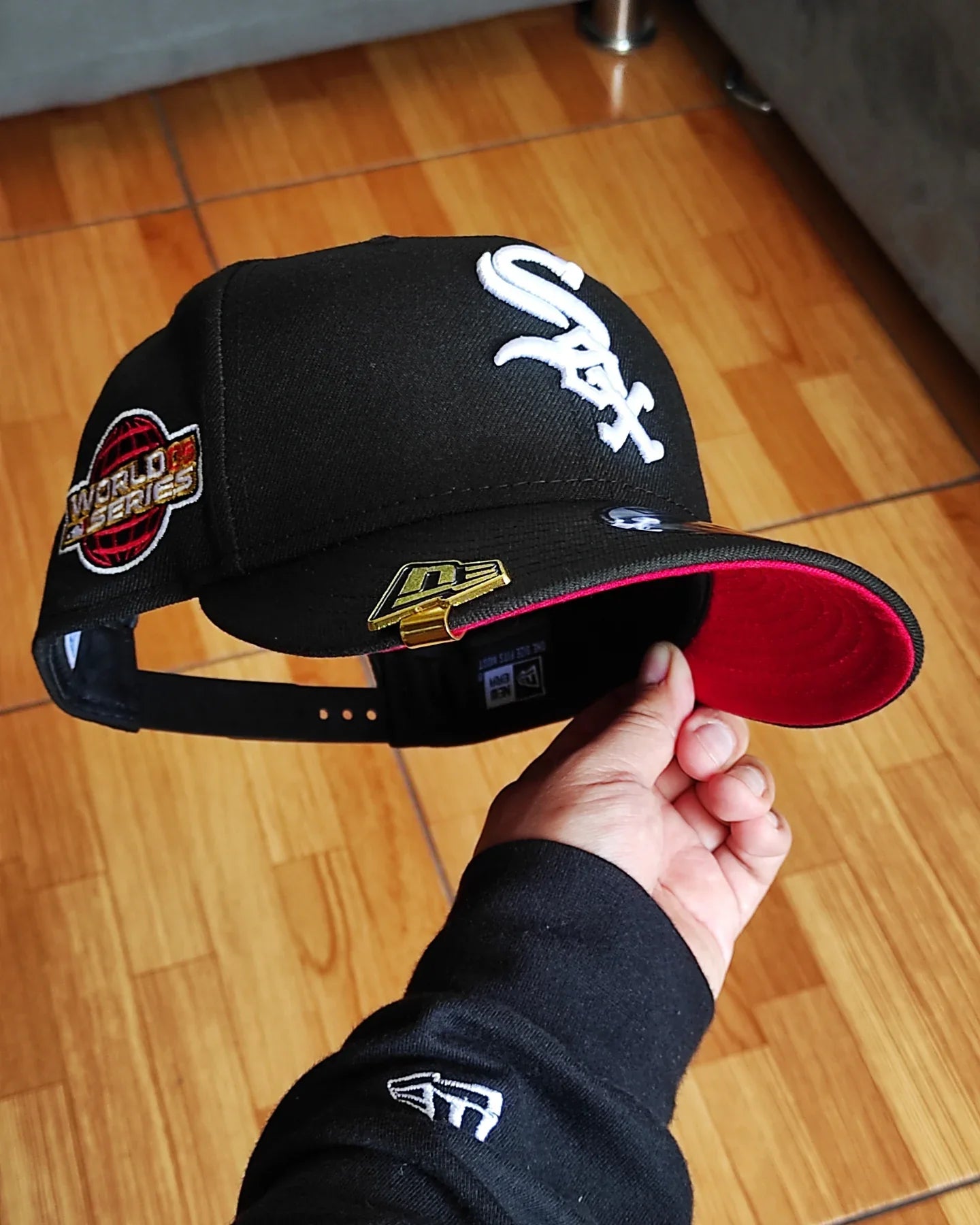 Gorra New Era Chicago White Sox World Series negra y roja 9FIFTY Snapback