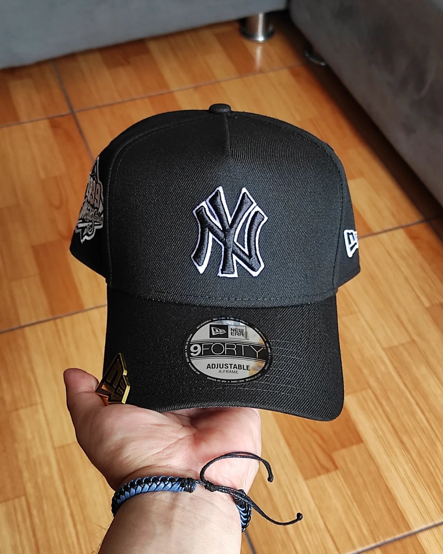 New Era New York Yankees Serie Mundial 1999 negro blanco 9 FORTY A-FRAME