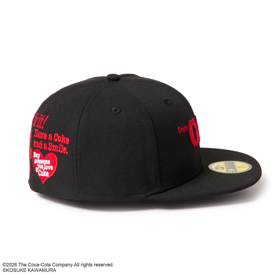 Coca-Cola x New Era 59FIFTY designed by Kosuke Kawamura – Black and Red