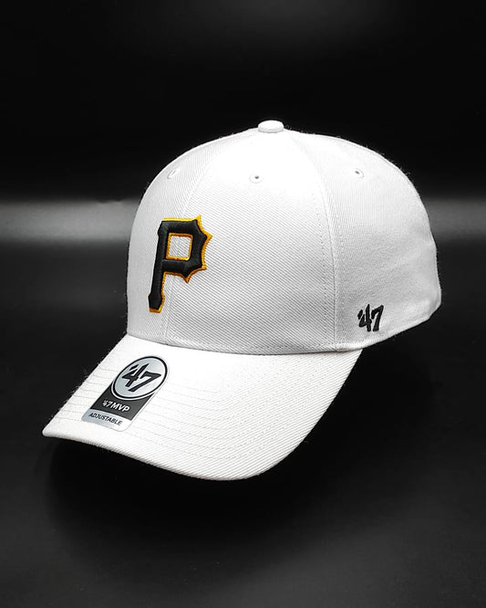 Gorra 47brand Pittsburgh Pirates Classic blanca con tira ajustable