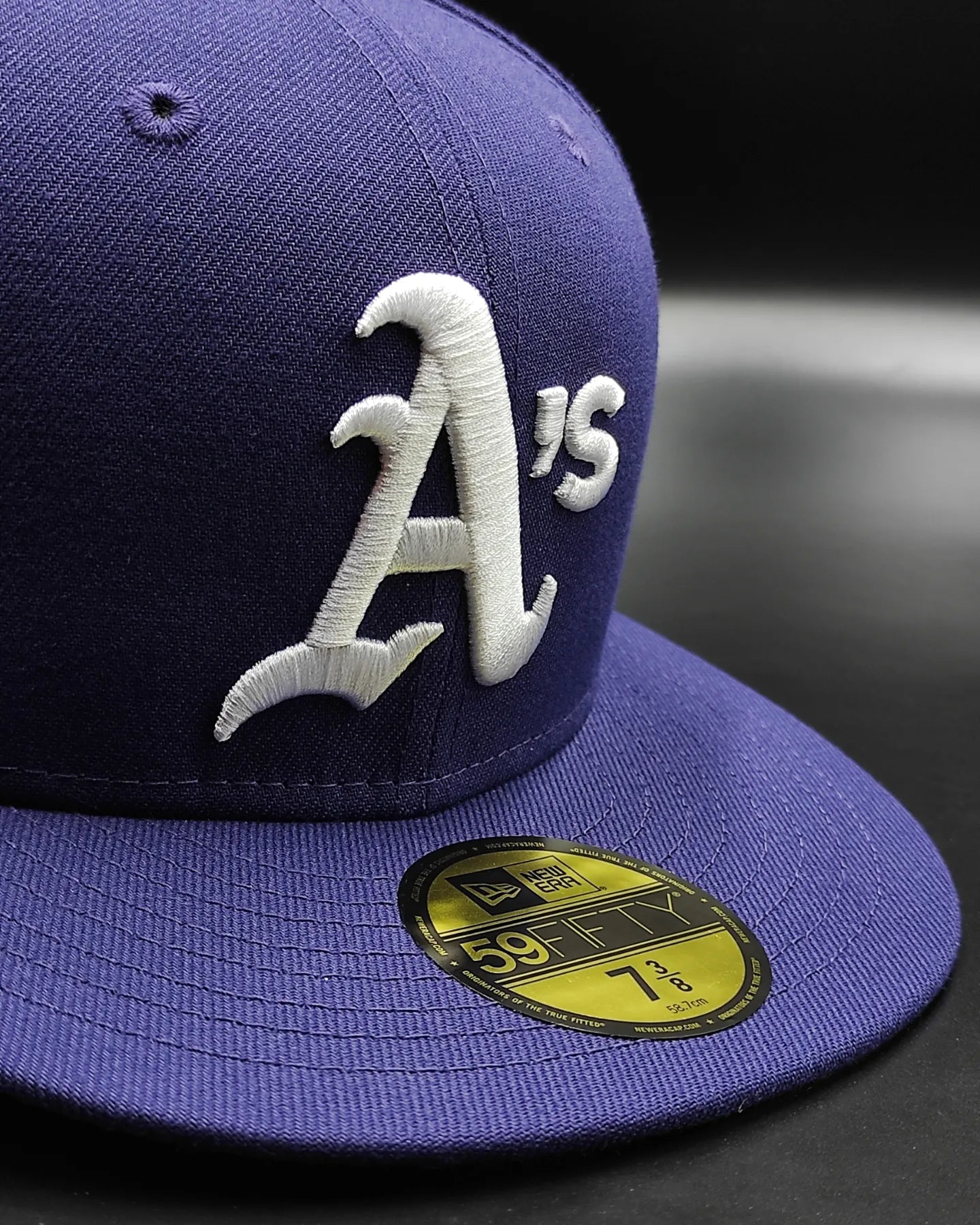 Gorra New Era Oakland Athletics 59fifty World Series parche UV rosa - morado