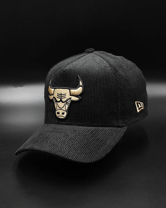 Gorra ajustable "Corduroy Black" 9 Forty A-FRAME de los Chicago Bulls de New Era