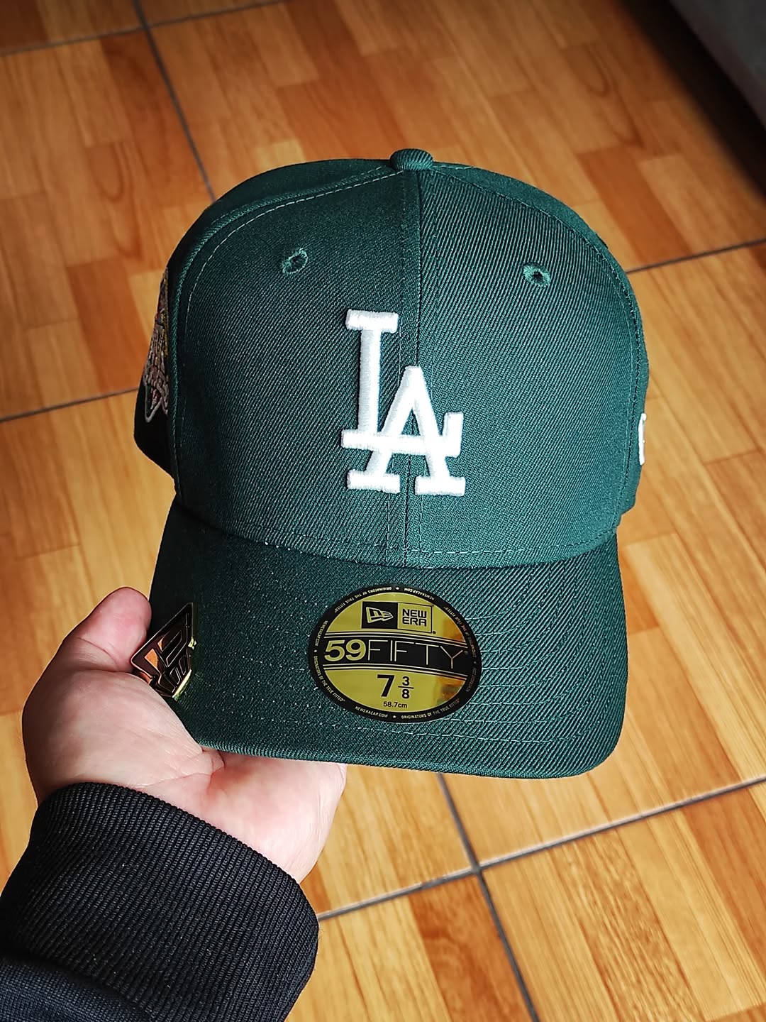 Gorra ajustada 59fifty New Era Los Angeles Dodgers verde oscuro viva