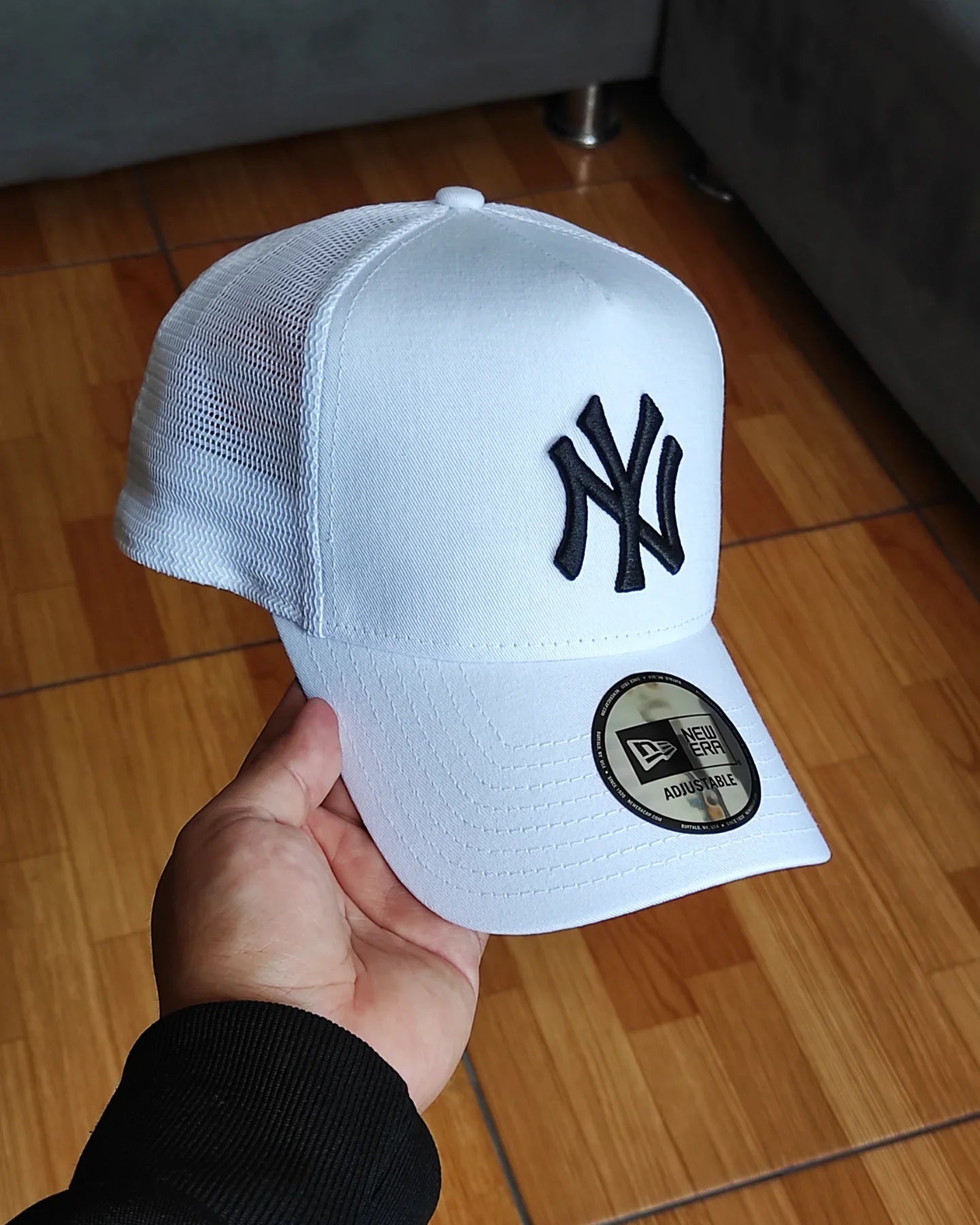Gorra trucker a-frame blanca New Era New York Yankees