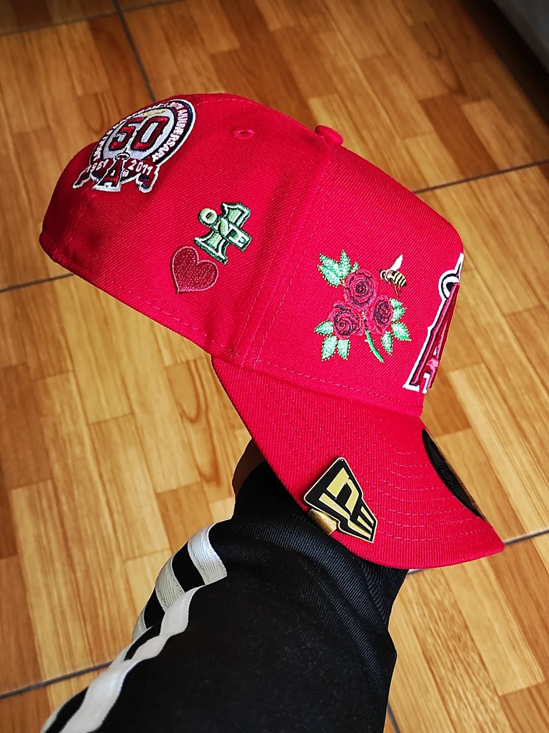 Gorra New Era ANAHEIM ANGELS roja 9FORTY A-FRAME Snapback