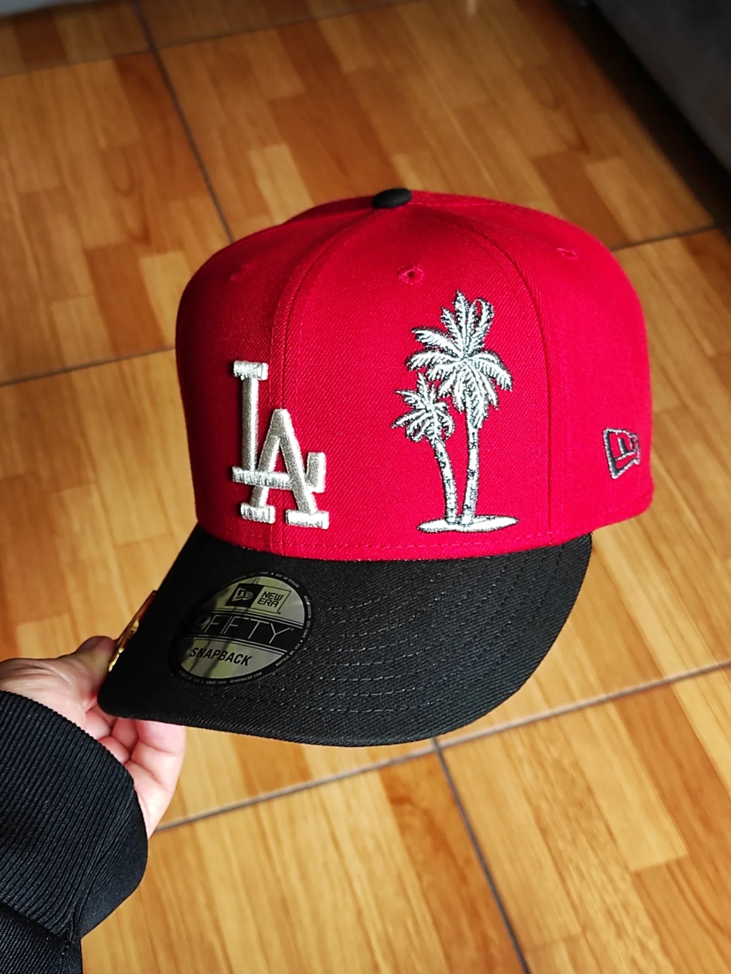 Gorra snapback 9FIFTY New Era Los Angeles Dodgers palmera 🌴 bicolor roja negra