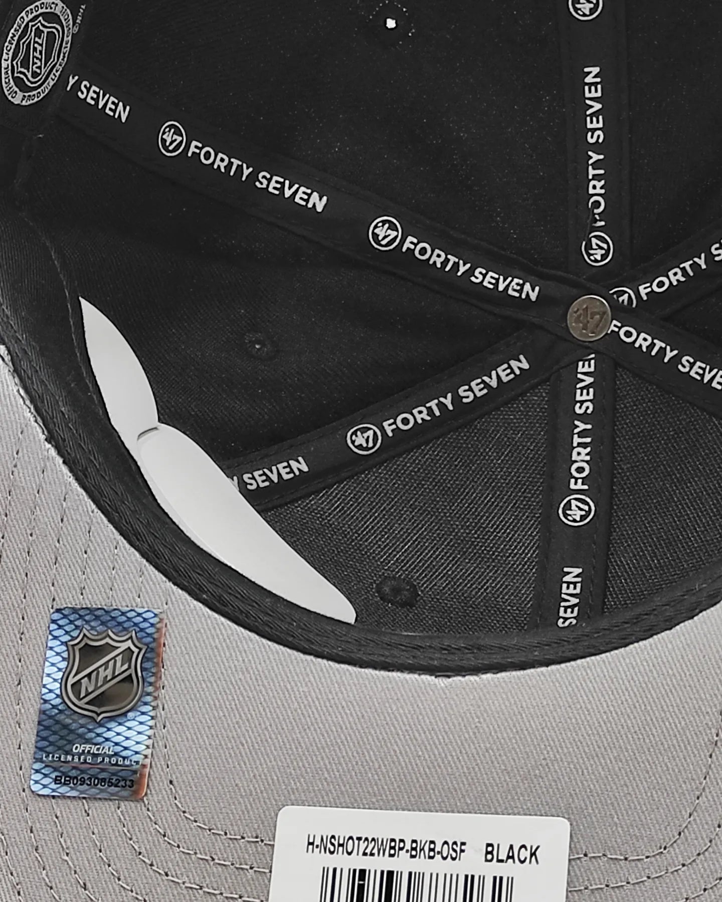 Gorra ajustable 47brand San Jose Sharks Captain negra