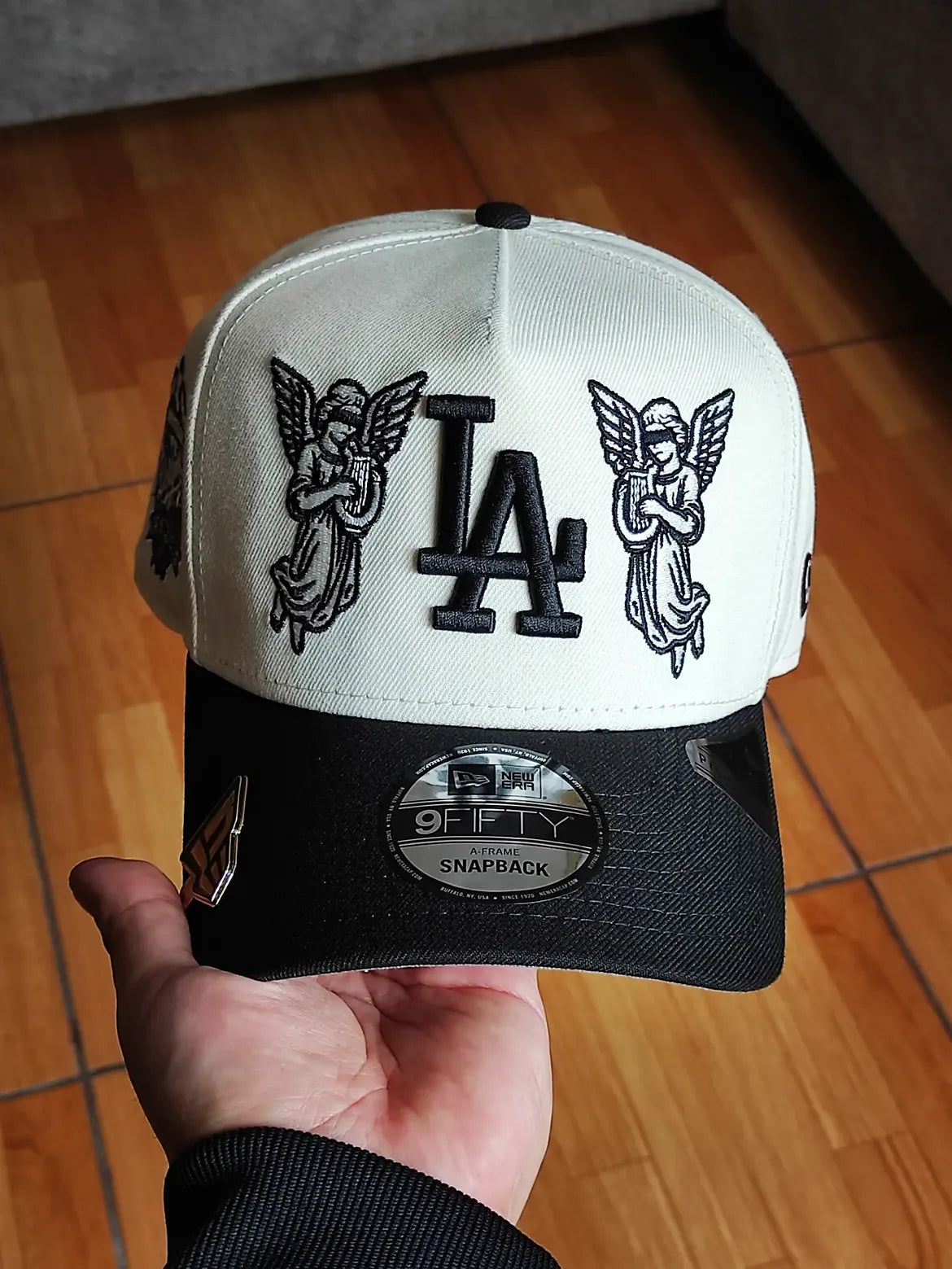 New Era Los Angeles Dodgers 40th Anniversary Angel Chrome Two Tone Edition 9Fifty A Frame Snapback Hat