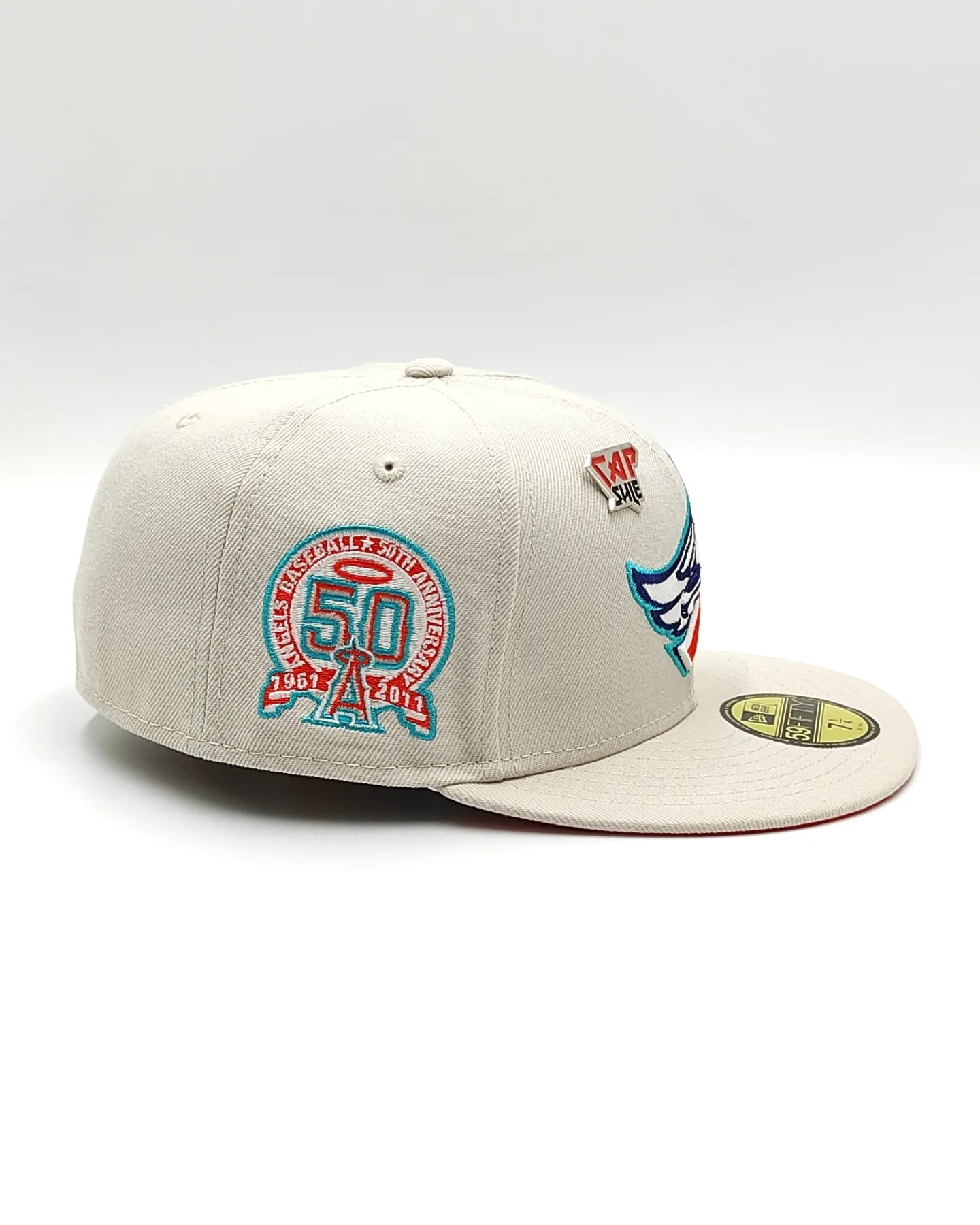 Gorra ajustada New Era California Angels Orange Fury Collection 50th Season