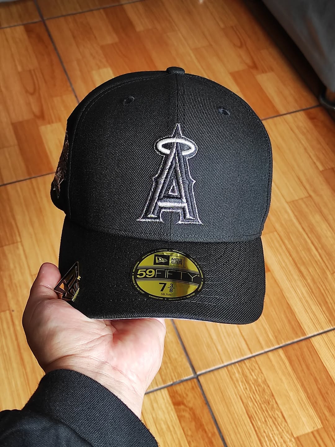 Gorra ajustada New Era Anaheim Angels 20th Anniversary Black Pewter Prime Edition 59Fifty