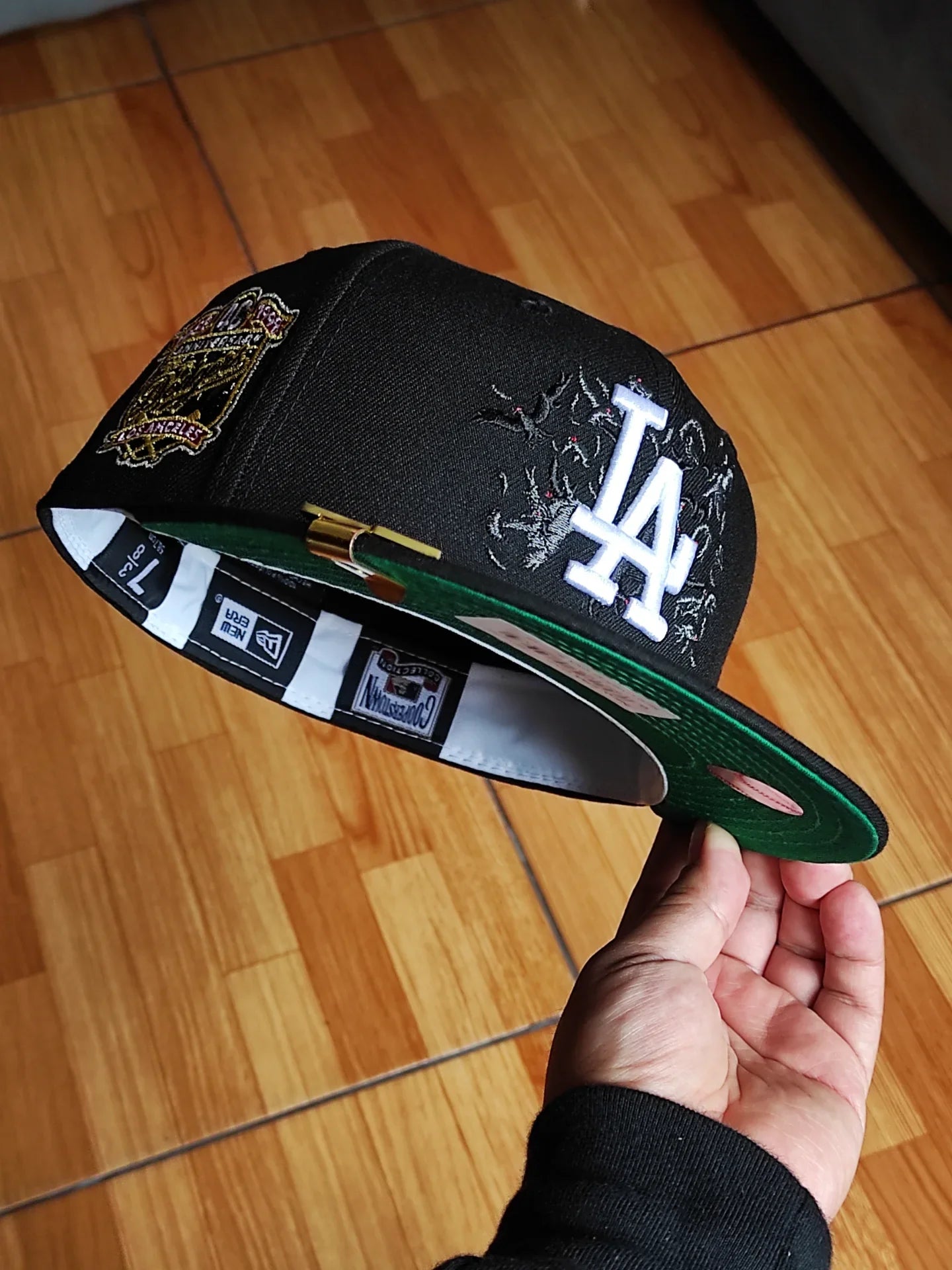Gorra Ajustada New Era Los Angeles Dodgers Edición 40 Aniversario Black Crows 59Fifty