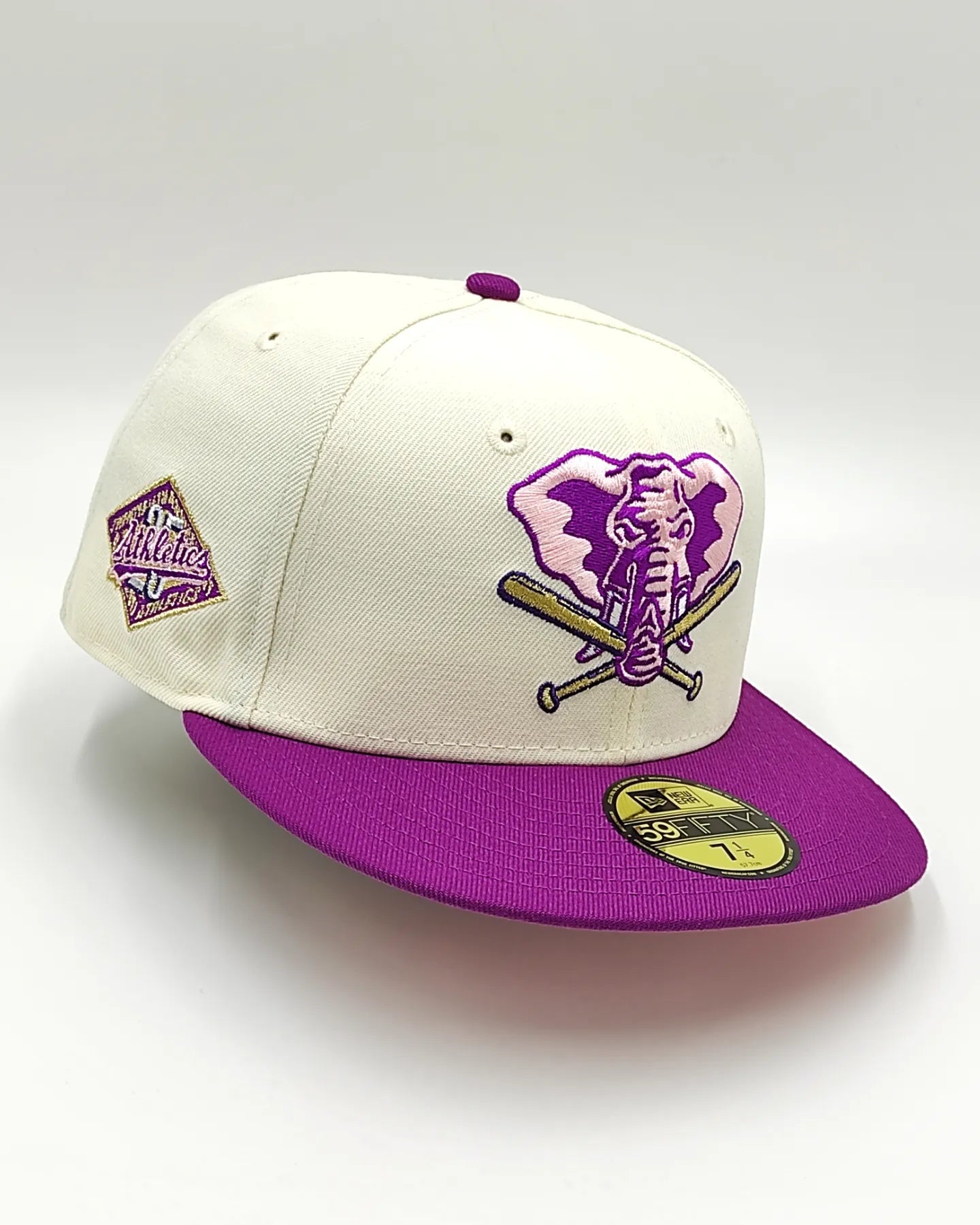 Gorra ajustada 59fifty de edición Prime con cúpula color crema por el 25.º aniversario de los Oakland Athletics de New Era
