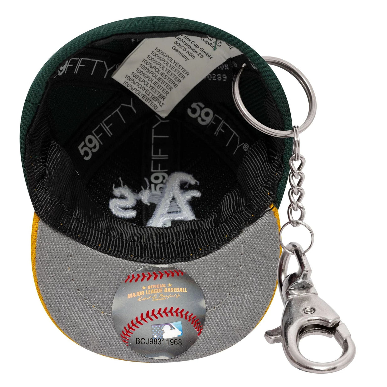 Llavero Mini Gorra MLB Oakland Athletics