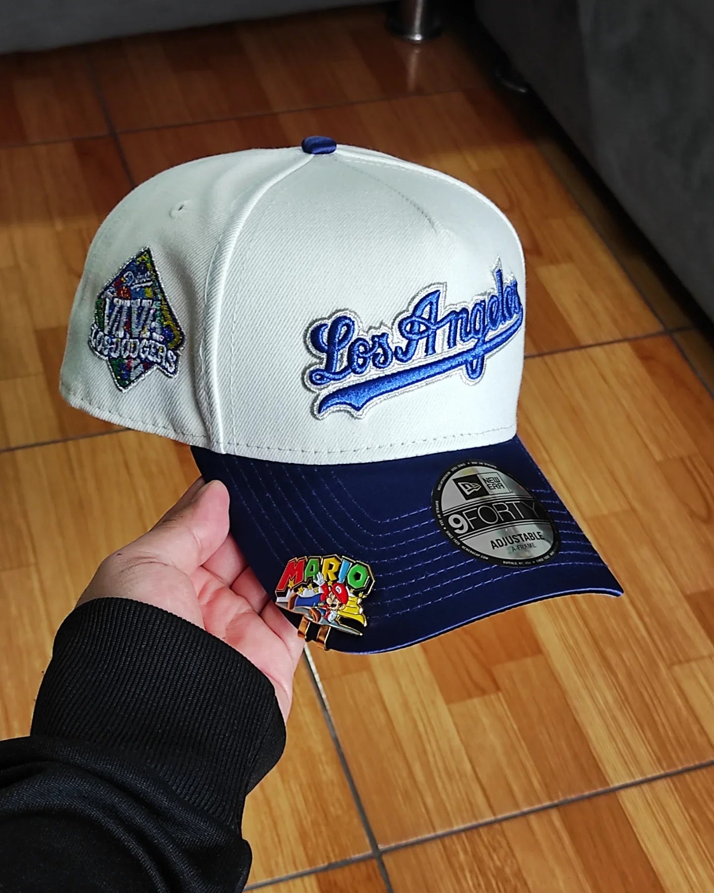 Gorra snapback New Era Los Angeles Dodgers Chrome con visera satinada Two Tone A Frame 9Forty