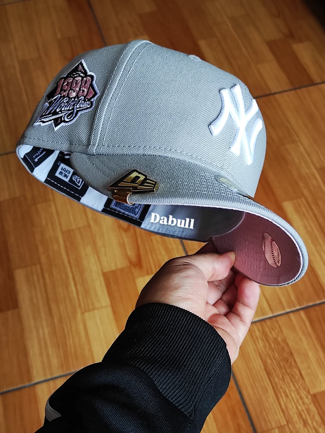 New era New York Yankees Serie Mundial gris/rosa 59FIFTY