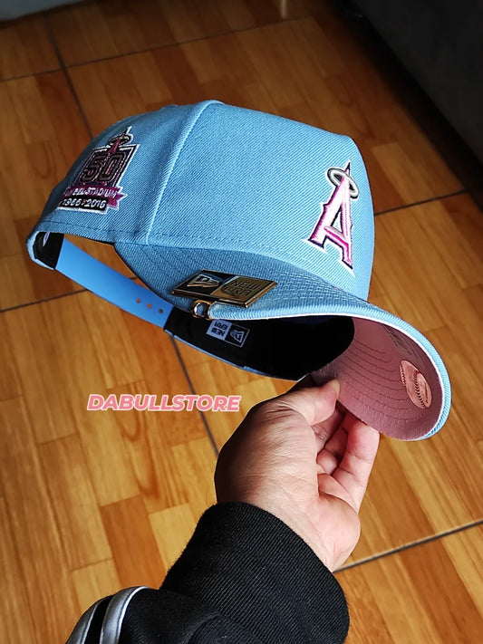 Gorra NewEra Anaheim Angels 50 aniversario azul cielo 9Forty A-FRAME SNAPBACK