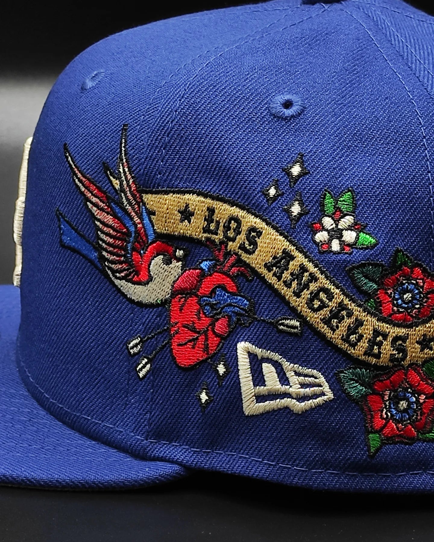 Los Angeles Dodgers Gray Bottom City Art Side Patch New Era 9Fifty Snapback - Azul Royal