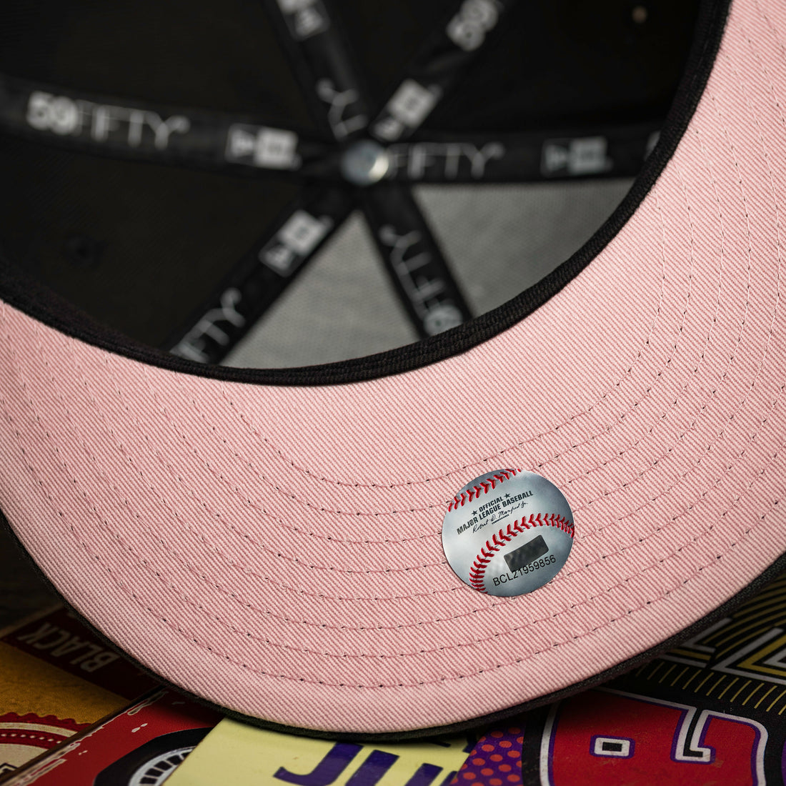 GORRA NEW ERA 59FIFTY LOS ANGELES DODGERS MLB NEGRA GRAFITO DOS TONOS UV ROSA