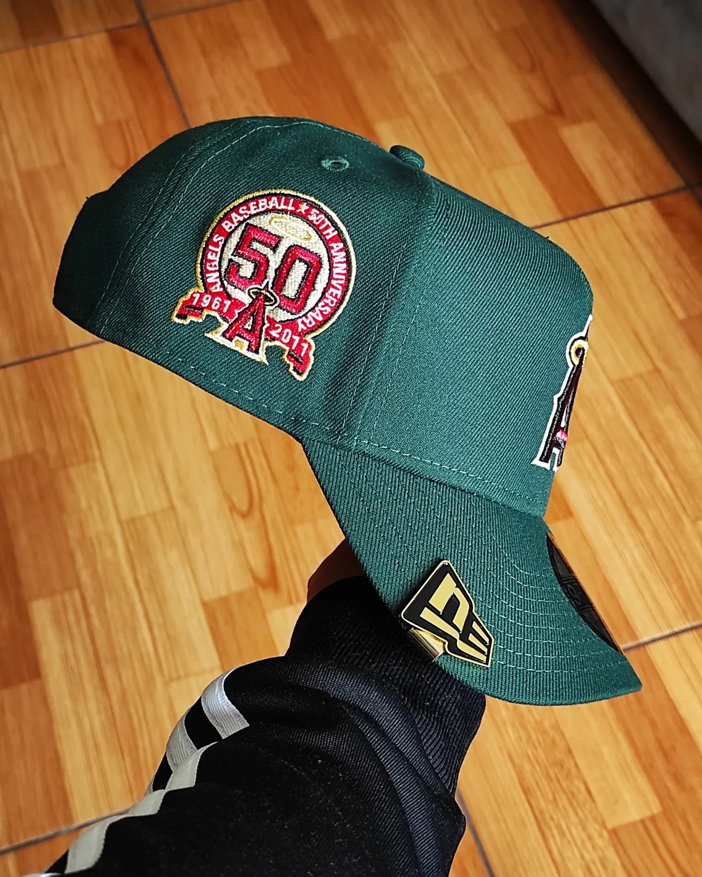 New Era Anaheim Angels 50 aniversario verde oscuro 9FORTY A-FRAME SNAPBACK