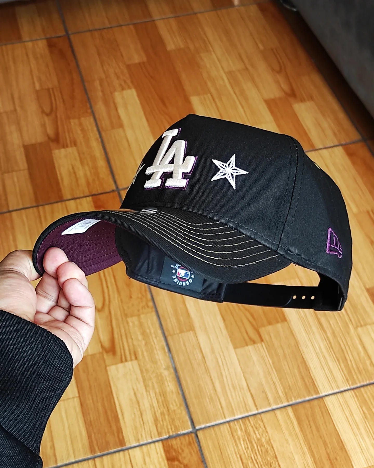 Gorra New Era Los Angeles Dodgers Star ✨ negra/morada 9 FORTY A-FRAME