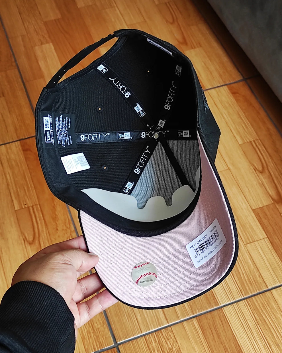 New Era Anaheim Angels 50th Anniversary Black uv pink 9Forty A-frame Snapback
