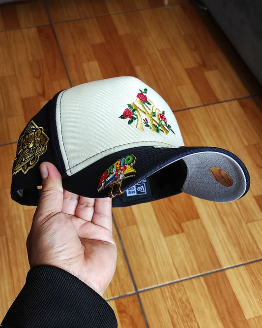 Gorra New Era New York Yankees World Series 1999 Oro Azul Marino Dos Tonos A Frame 9Forty Snapback