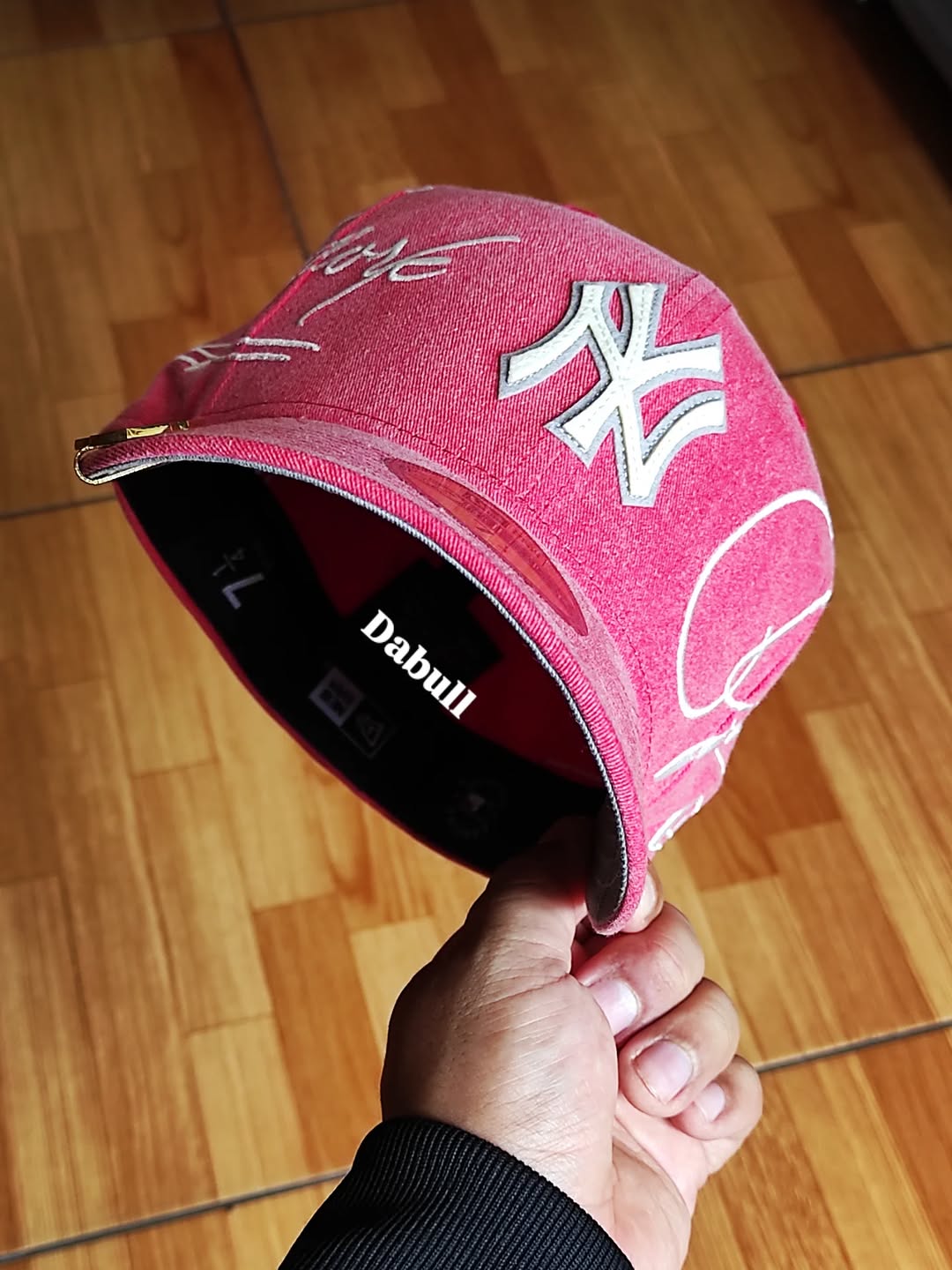 Gorra New Era 59Fifty New York Yankees MLB Script Coral