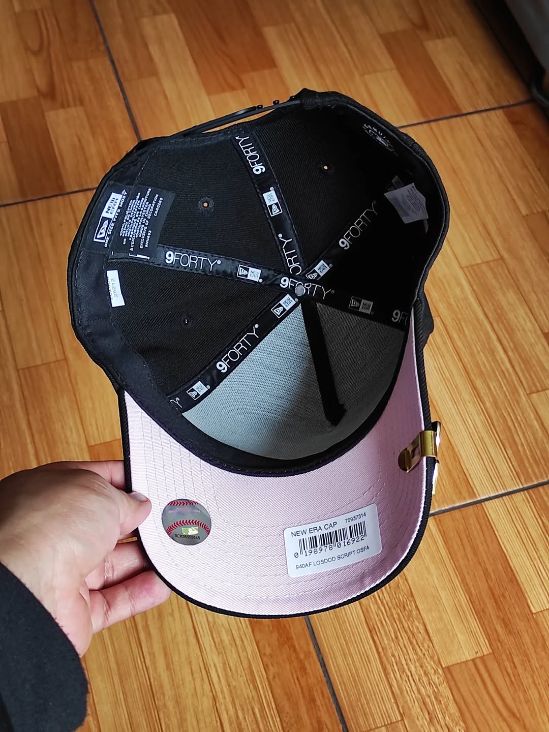 Gorra New Era Los Angeles Dodgers Script Black Pink Edition 9Forty A Frame Snapback