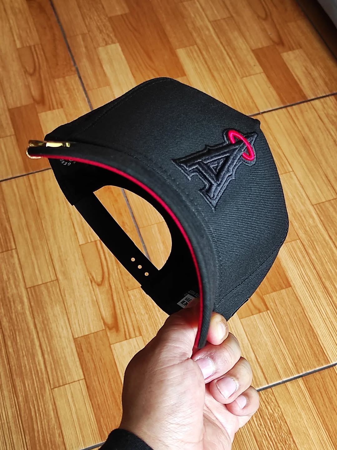 Gorra Snapback 9FORTY A-FRAME negra y roja del 50.º aniversario de los Anaheim Angels de la nueva era