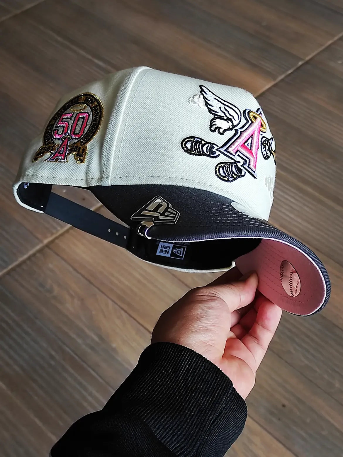 New Era Anaheim Angels 50th Anniversary Clouds Black Prime Edition 9Fifty aframe Hat