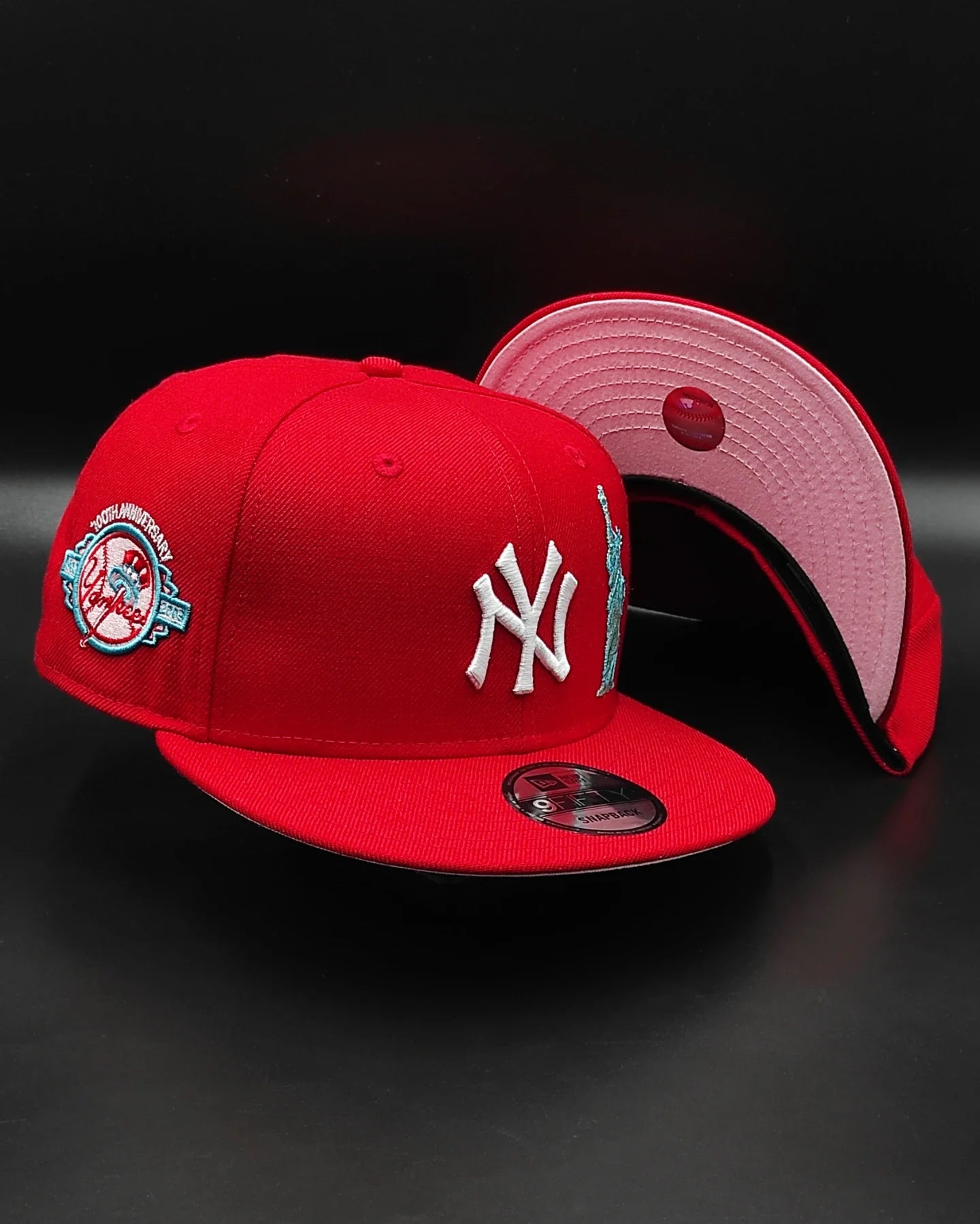 New Era New York Yankees 100 Aniversario Colección Liberty 🗽 9FIFTY Snapback - Rojo