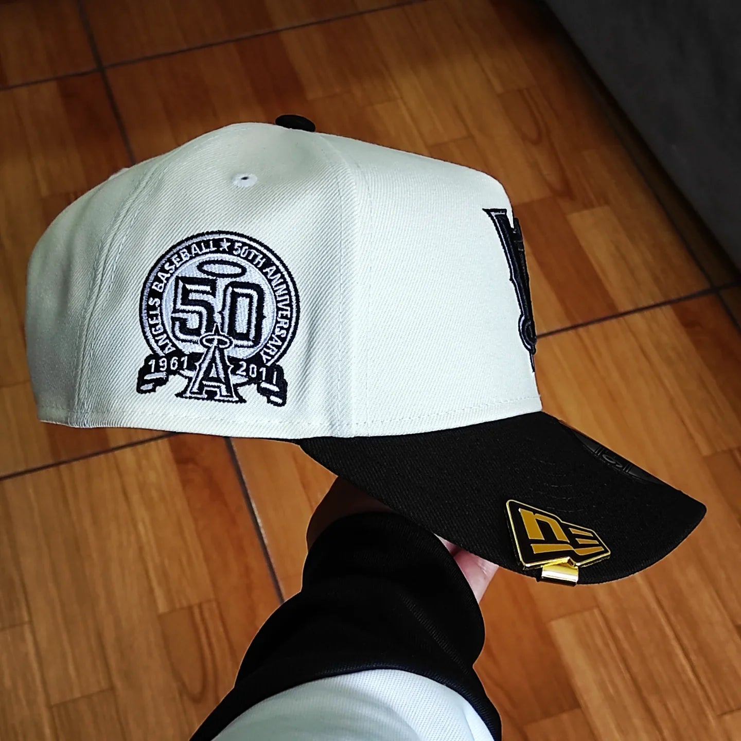 Gorra Snapback New Era Anaheim Angels Upside Down Chrome Black 2 Tone 50 Aniversario 9Forty A-Frame