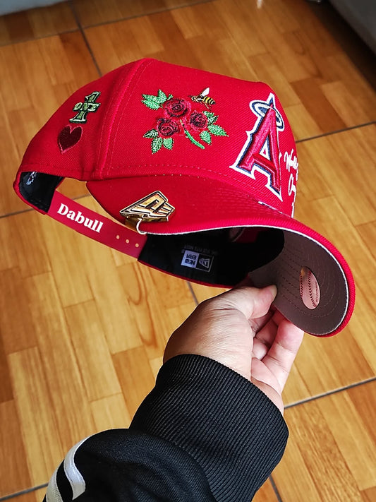 Gorra New Era ANAHEIM ANGELS roja 9FORTY A-FRAME Snapback