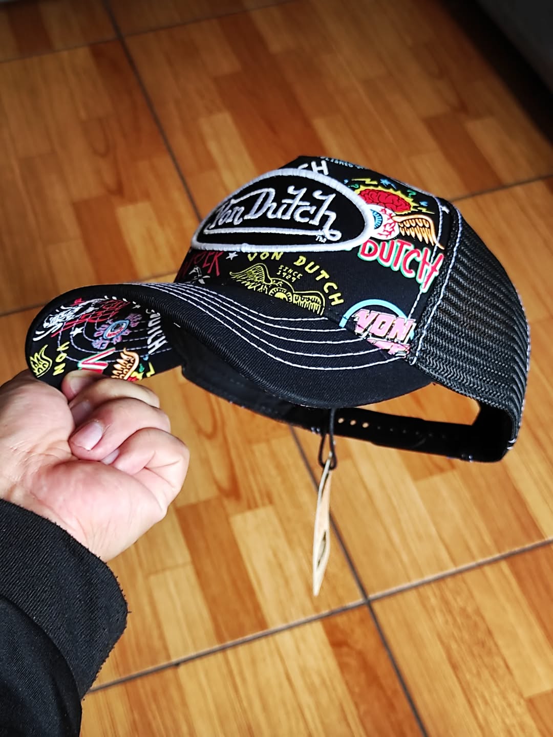 Gorra estilo camionero negra Dutch Jax