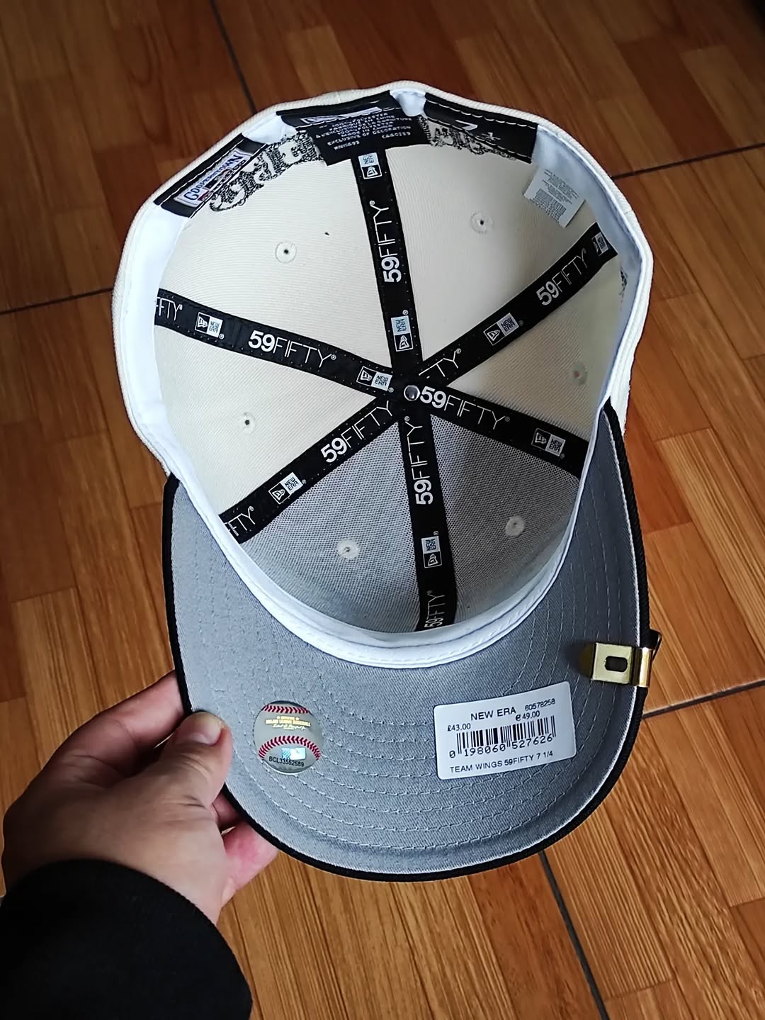 Gorra Detroit Tigers MLB Team Wings 59FIFTY Ajustada Beige Claro