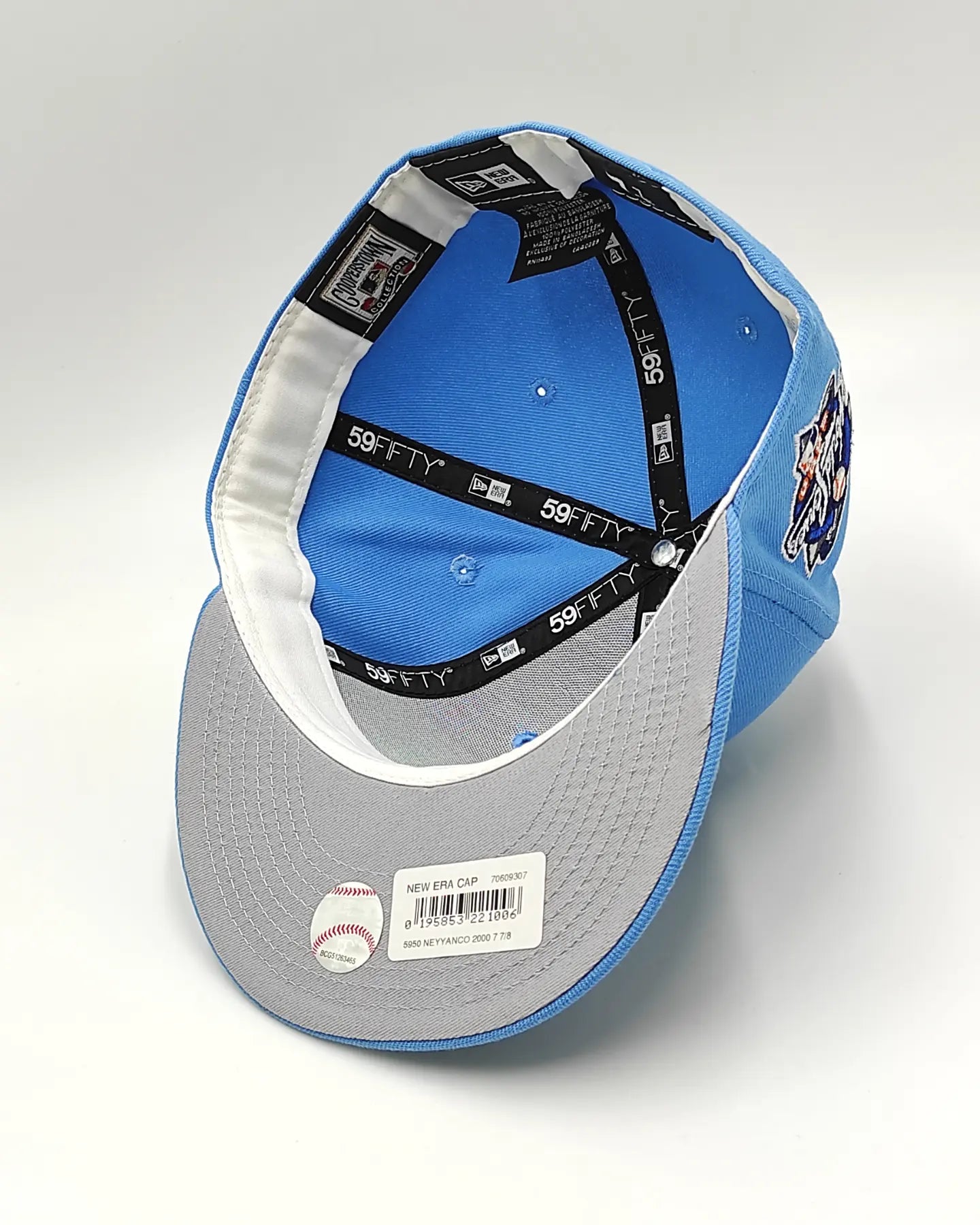 Gorra New Era 59 fifty New York Yankees azul cielo World Series