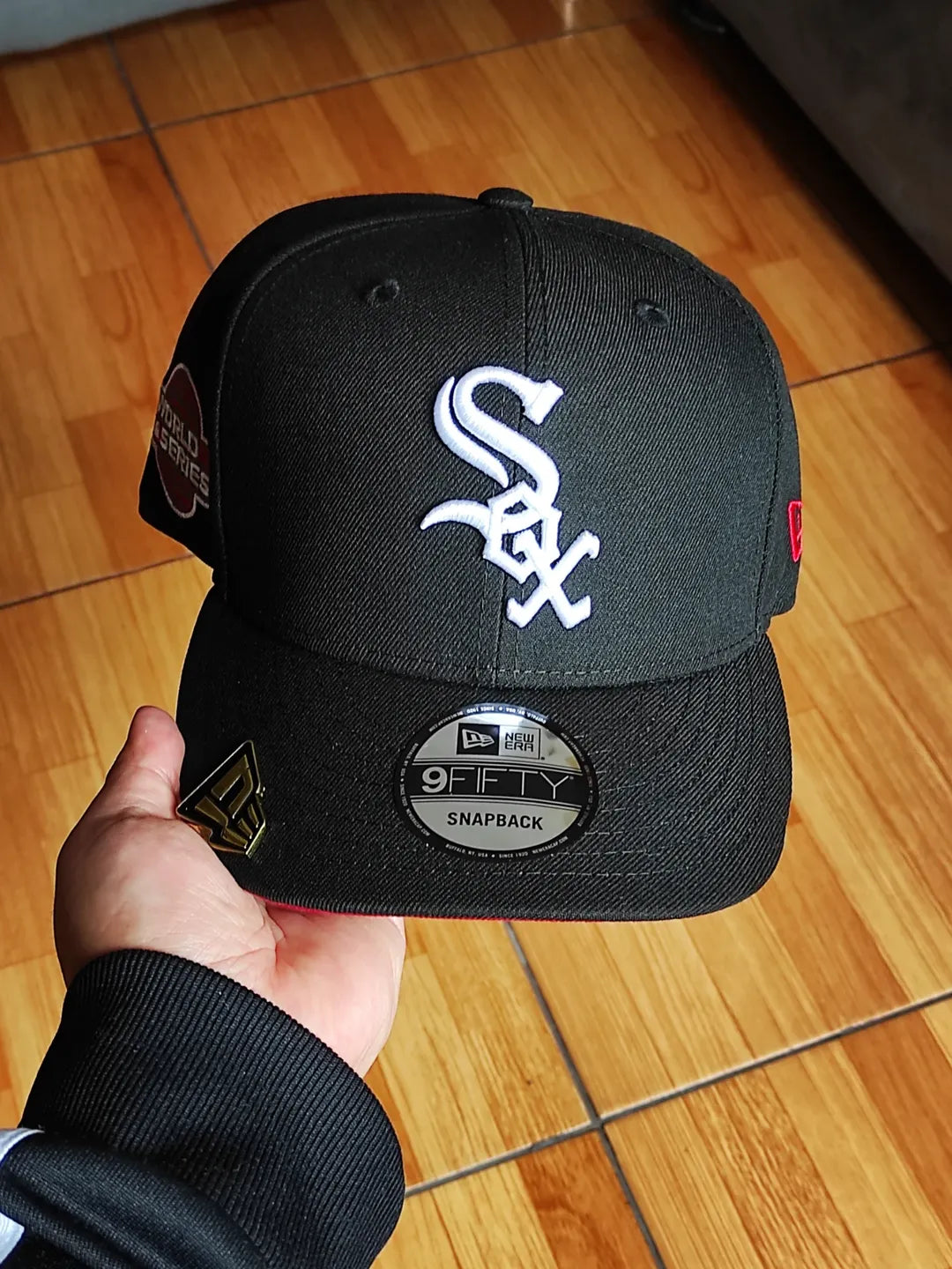 Gorra New Era Chicago White Sox World Series negra y roja 9FIFTY snapback