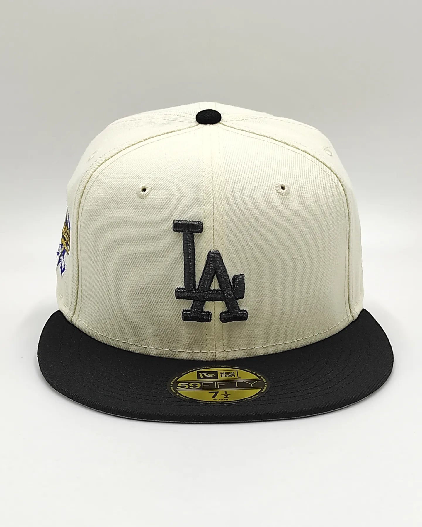 Gorra ajustada 59fifty New Era Los Angeles Dodgers edición dos tonos metálica cromada 100 aniversario