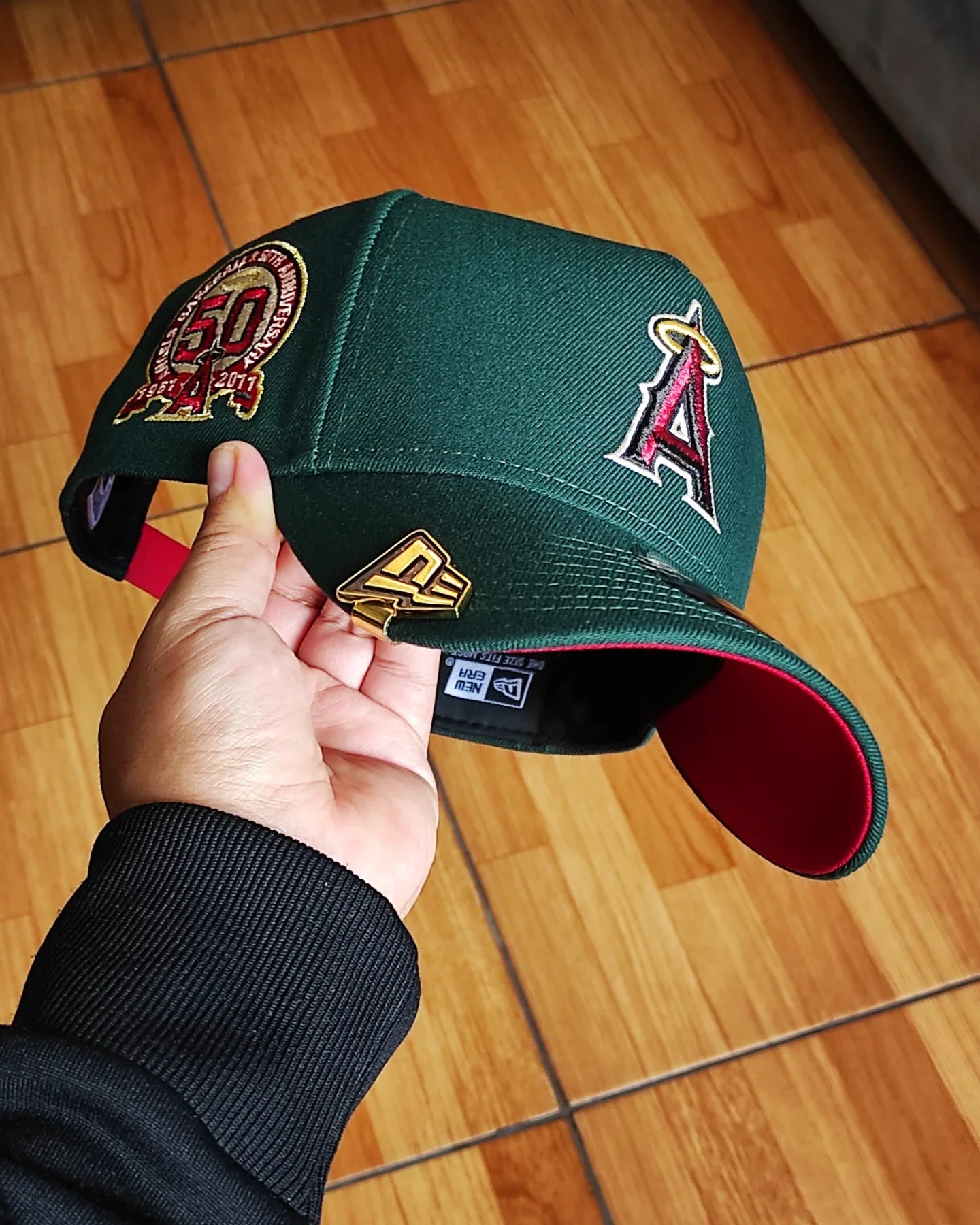 New Era Anaheim Angels 50 aniversario verde oscuro 9FORTY A-FRAME SNAPBACK
