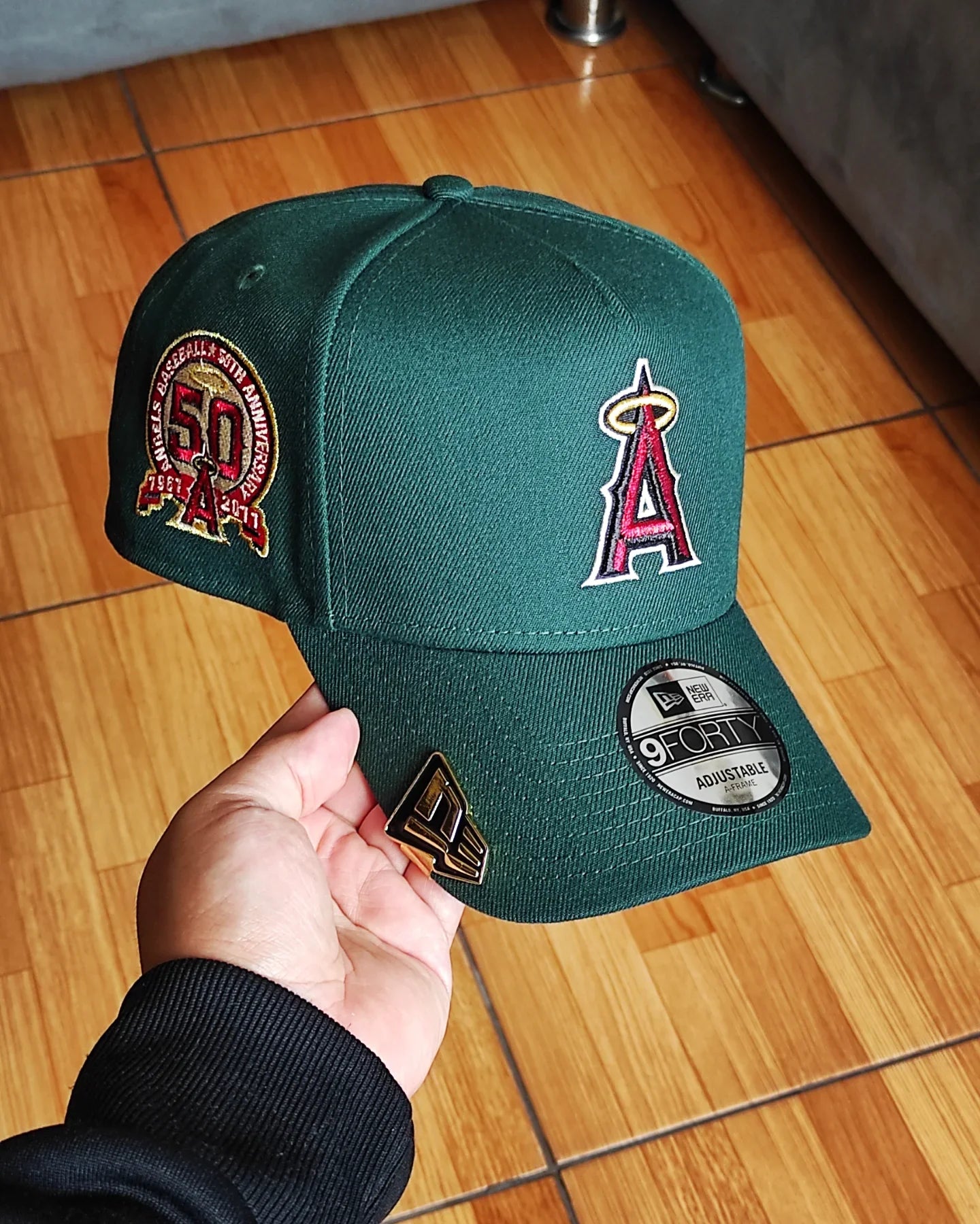 New Era Anaheim Angels 50 aniversario verde oscuro 9FORTY A-FRAME SNAPBACK