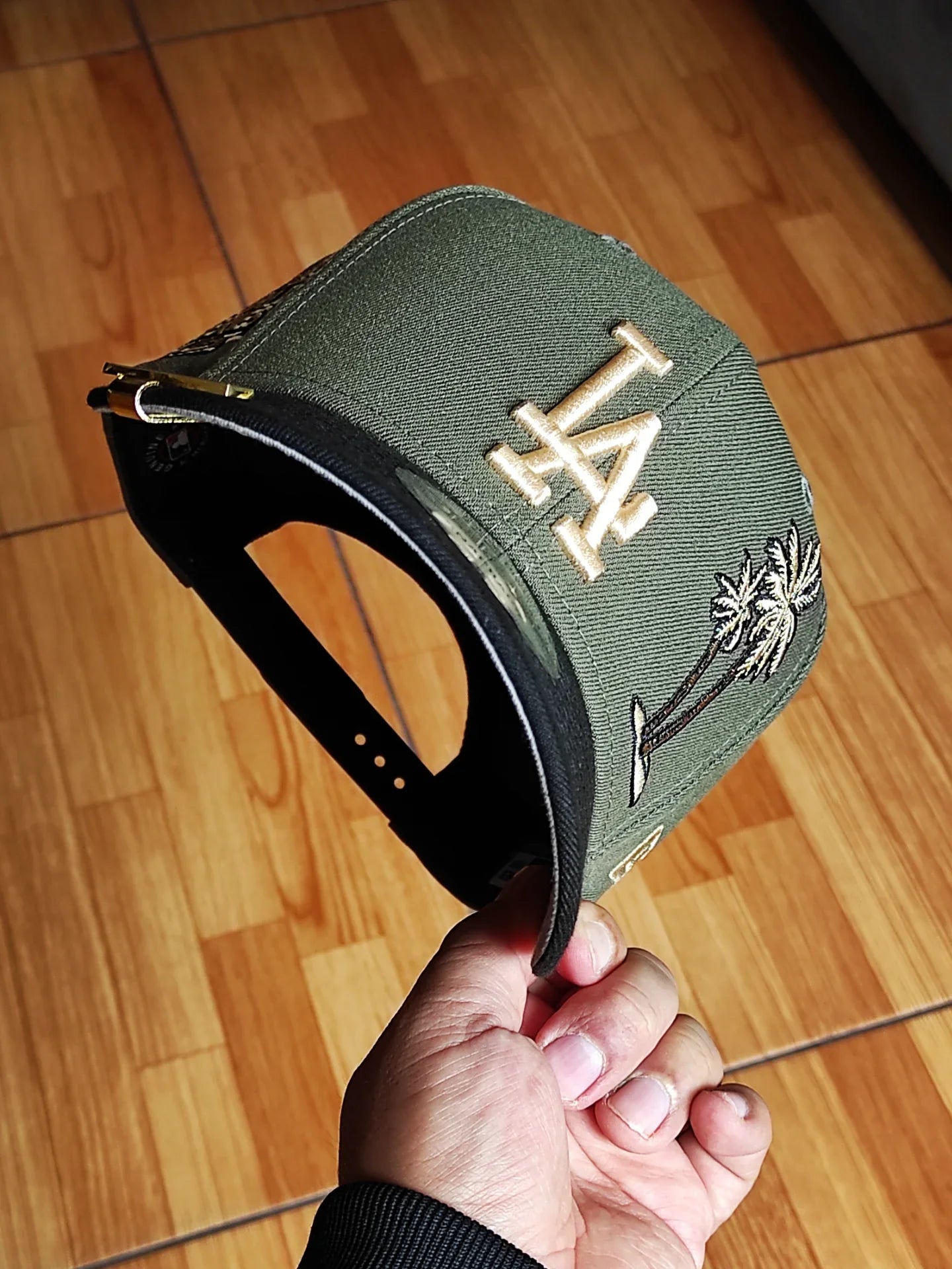 Gorra New Era Los Angeles Dodgers palm 🌴 bicolor verde oliva negra 9FIFTY snapback