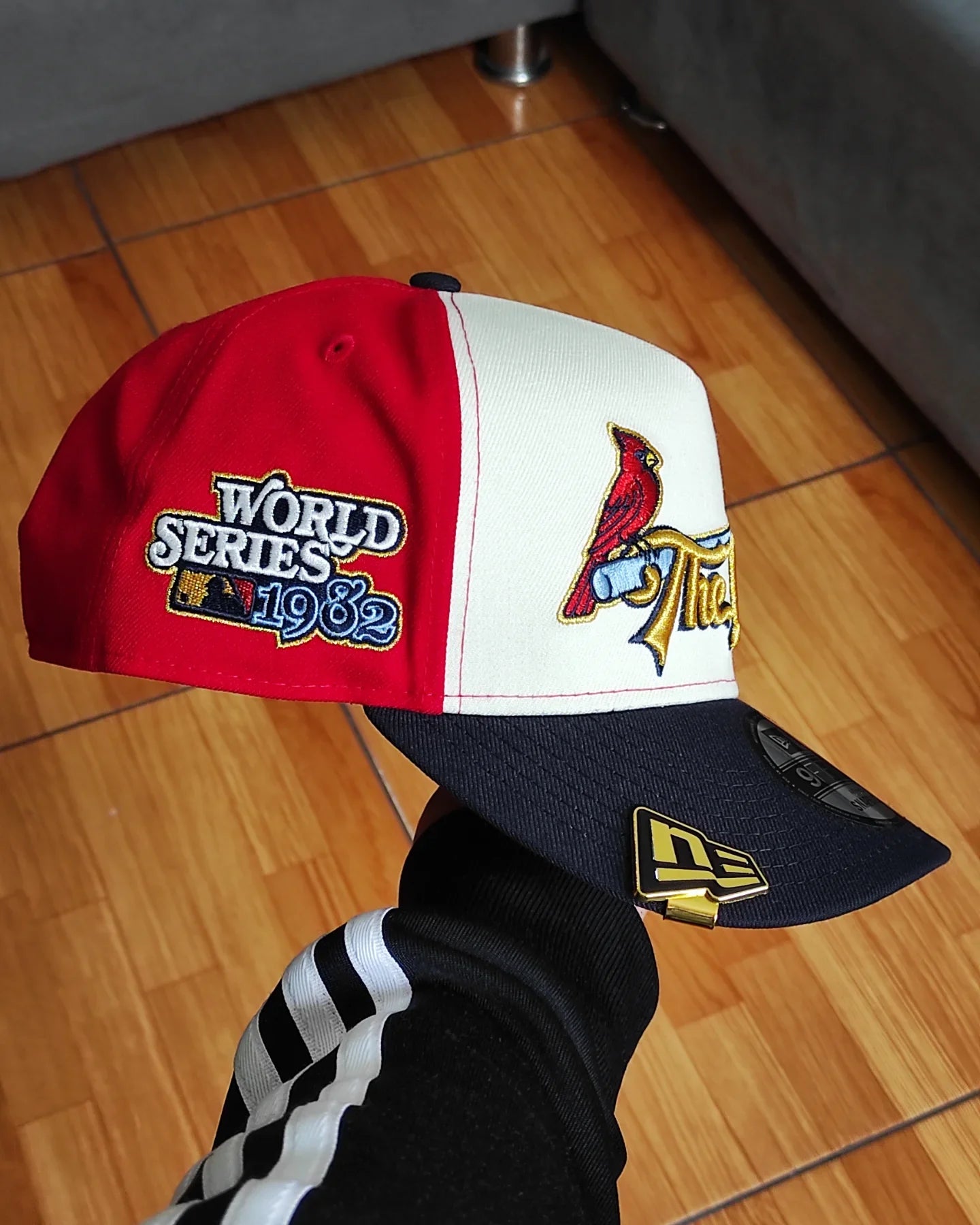 Gorra Snapback A-Frame New Era 9Fifty de los Cardenales de San Luis, Color Rojo, de la Serie Mundial de 1982